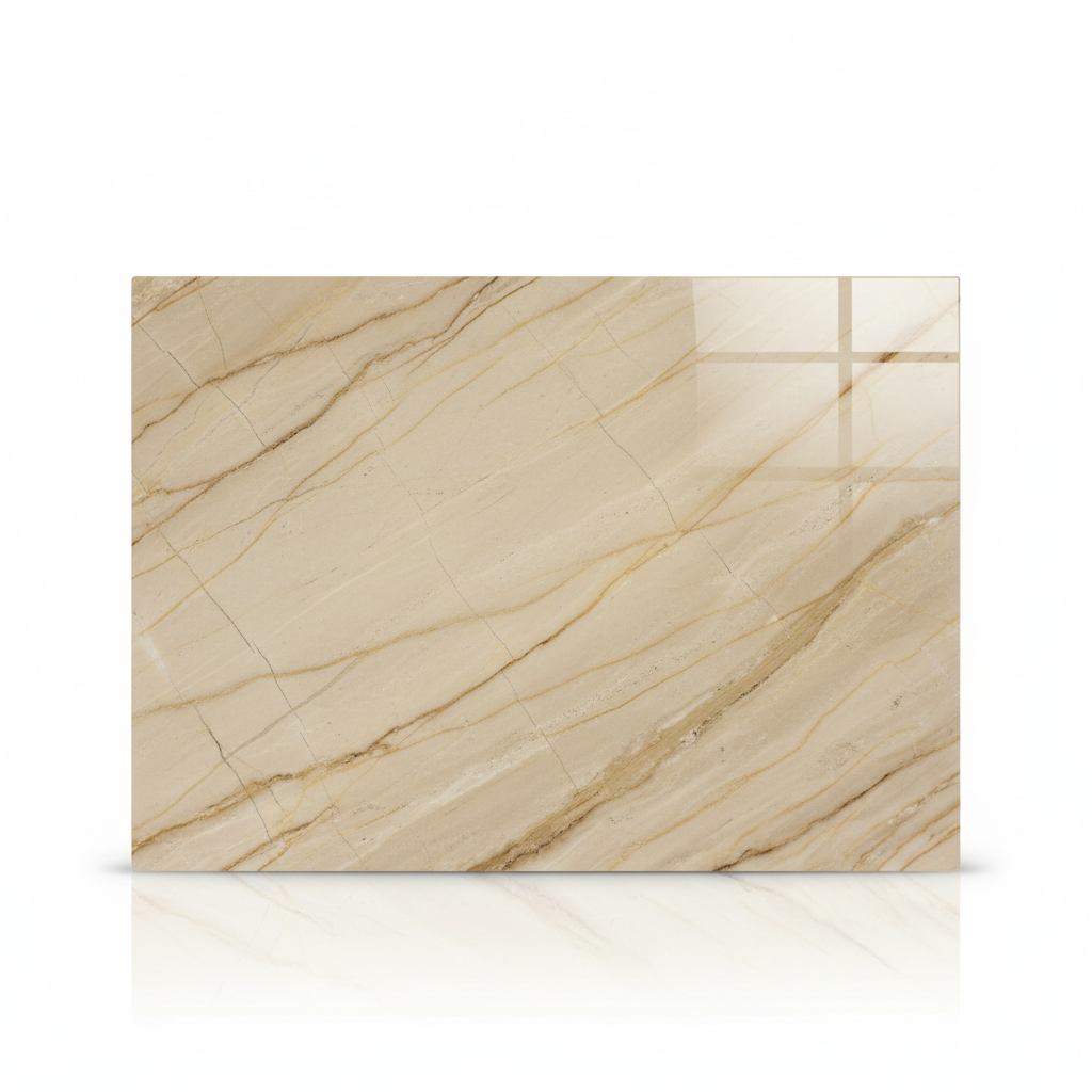 Beige Polished Marble Slab