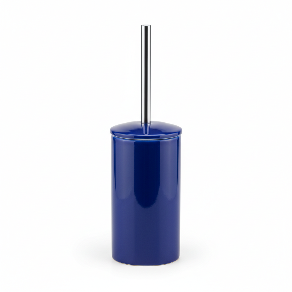 Blue Ceramic Toilet Brush Holder